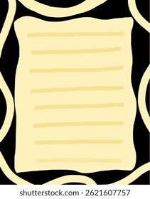 Colorful Memo Note with Abstract Shapes illustration	