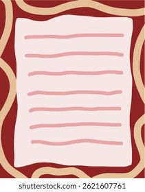 Colorful Memo Note with Abstract Shapes illustration	