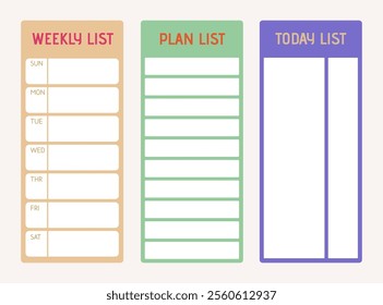 Colorful memo note design set for illustration background