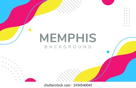 Colorful memphis abstract design.Trendy abstract art background templates geometric elements. Suitable for social media posts, mobile apps, banners design and web ads. Vector fashion Promotion