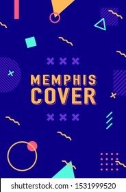 Colorful Memphis background design vector.