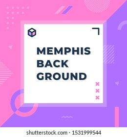 Colorful Memphis background design vector.