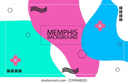 Colorful memphis background Free Vector Image