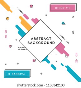 Colorful Memphis Background Vector