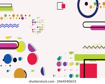 colorful memphis background in vector form