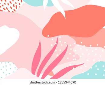 Vector de fondo de diseño Memphis colorido