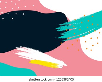 Colorful Memphis design background vector