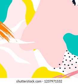 Colorful Memphis design background vector