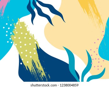Colorful Memphis design background vector