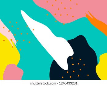 Colorful Memphis design background vector