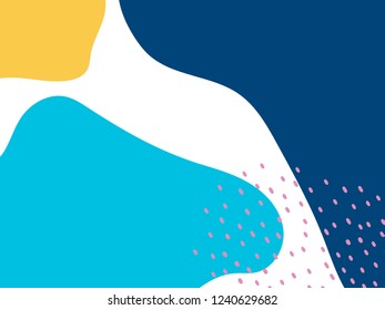 Colorful Memphis design background vector