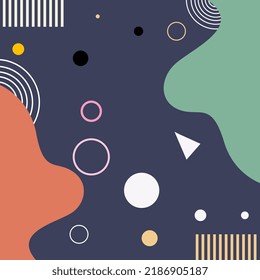 Colorful memphis design background vector