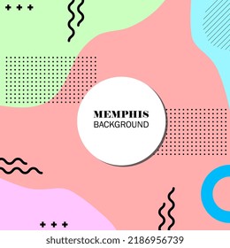 Colorful memphis design background vector