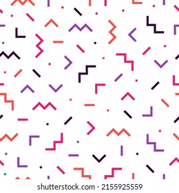 Colorful memphis design seamless pattern.