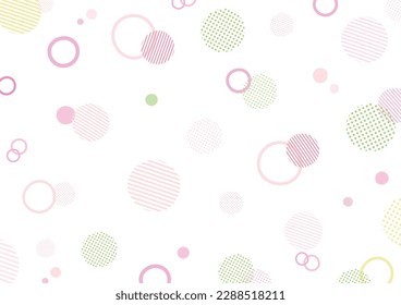 Colorful Memphis pattern background material pink and green