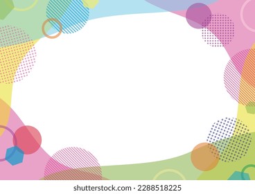 Colorful Memphis pattern background material-06