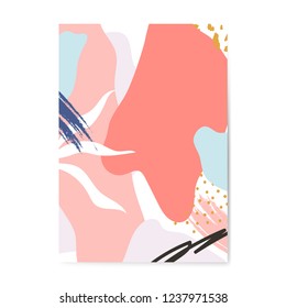 Colorful Memphis style poster vector