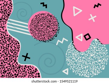Colorful memphis style seamless pattern background. Good for background image, backdrop, wallpaper and gift wrapper vector