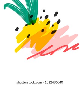 Colorful memphis summer background vector