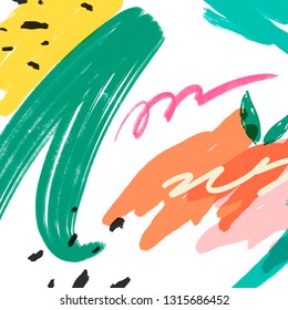 Colorful memphis summer background vector