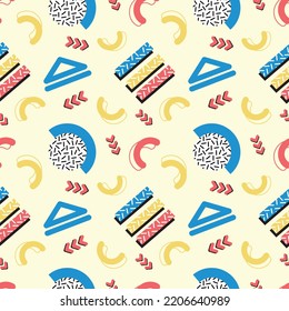 diseño de fondo abstracto de memphis coloridos