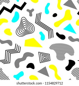 Colorful mempis pattern . 80's abstract retro backdrop. Vector illustration for your graphic design.