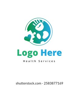 Colorful mental health or counselling based logo for medical field vector illustration with dummy text on white background.