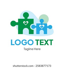 Colorful mental health or counselling based logo for medical field vector illustration with dummy text on white background.