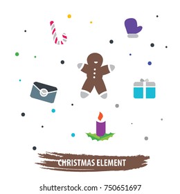 Colorful Merry Christmas Element