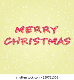 Colorful Merry Christmas Letters Sign. Vector Holiday Design Element.