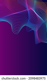 Vector violento de fondo de malla colorida. Fondo claro. Curva de degradado dinámica. Plantilla de ondas sonoras de amplitud. Mínimo multicolor.