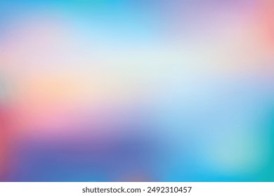 Colorful Mesh Blur Vector Background. Multi Color Theme For Webdesign, Poster, Banner. Abtract Gradient Wallpaper Vector.