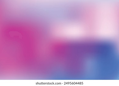 Colorful Mesh Blur Vector Background. Blue, Purple and Pink Color Theme For Webdesign, Poster, Banner. Abtract Gradient Wallpaper Vector.