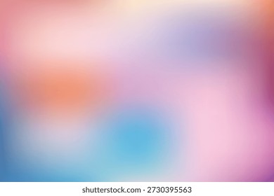 Colorful Mesh Blur Vector Background. Multi Color Theme For Webdesign, Poster, Banner. Abtract Gradient Wallpaper Vector.