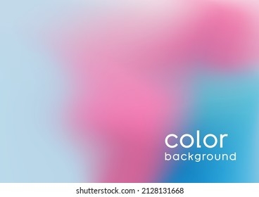 Colorful mesh gradient abstract background vector. Pink and light blue flow liquid graphic blur, modern aura fluid shape pattern. Watercolor art paint illustration for banner, cover, backdrop.