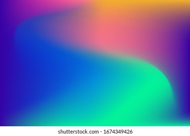 Colorful mesh gradient background vector template with pink, blue, green colors