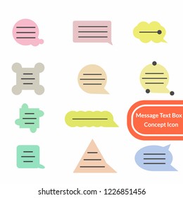 colorful message box icon vector eps10.