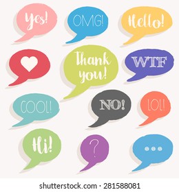 Colorful Message Bubbles Set - vector eps10
