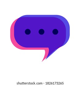 colorful message icon. message icon for app and web. chat icon with a flat design style.