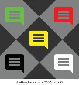 Colorful message icon design eps 10.