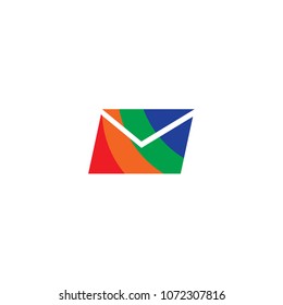 colorful message mail logo icon. vector illustration
