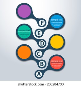 Colorful metaball diagram for infographics, Vector design template. Illustration can be used for workflow layout,  number options, web design. 