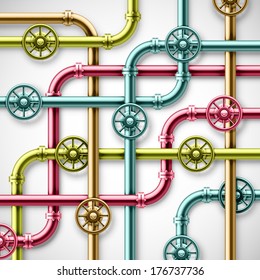 Colorful metal pipes. eps 10