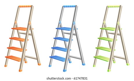 Colorful Metal And Plastic Step Ladders