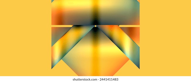 Colorful metallic geometric shapes. Vector Illustration For Wallpaper, Banner, Background, Card, Book Illustration, landing page