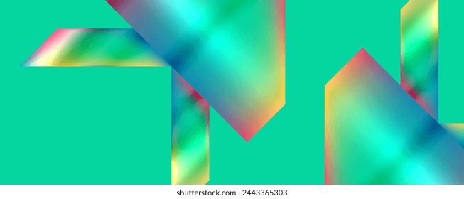 Formas geométricas metálicas coloridas. Ilustración vectorial para fondo de pantalla, banner, fondo, tarjeta, ilustración de libro, página de destino