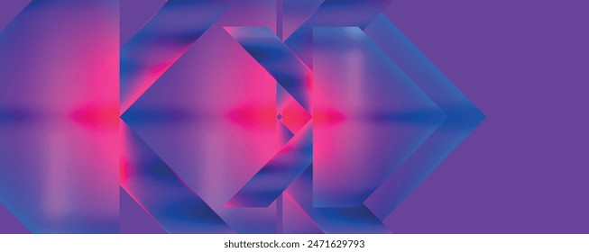 Coloridas Formas geométricas metálicas. Ilustración vectorial Para Fondo de pantalla, Anuncio, Fondo, Tarjeta, Ilustración de libro, página de destino