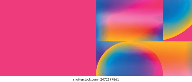 Colorful metallic geometric shapes. Vector Illustration For Wallpaper, Banner, Background, Card, Book Illustration, landing page