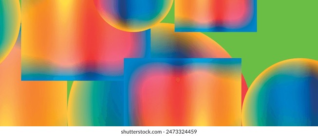 Coloridas Formas geométricas metálicas. Ilustración vectorial Para Fondo de pantalla, Anuncio, Fondo, Tarjeta, Ilustración de libro, página de destino