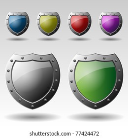 Colorful Metallic Shields
